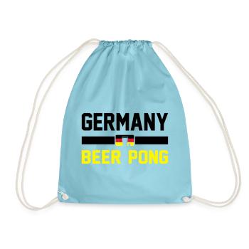 Bier Pong Deutschland - Turnbeutel - Aqua - Vorne