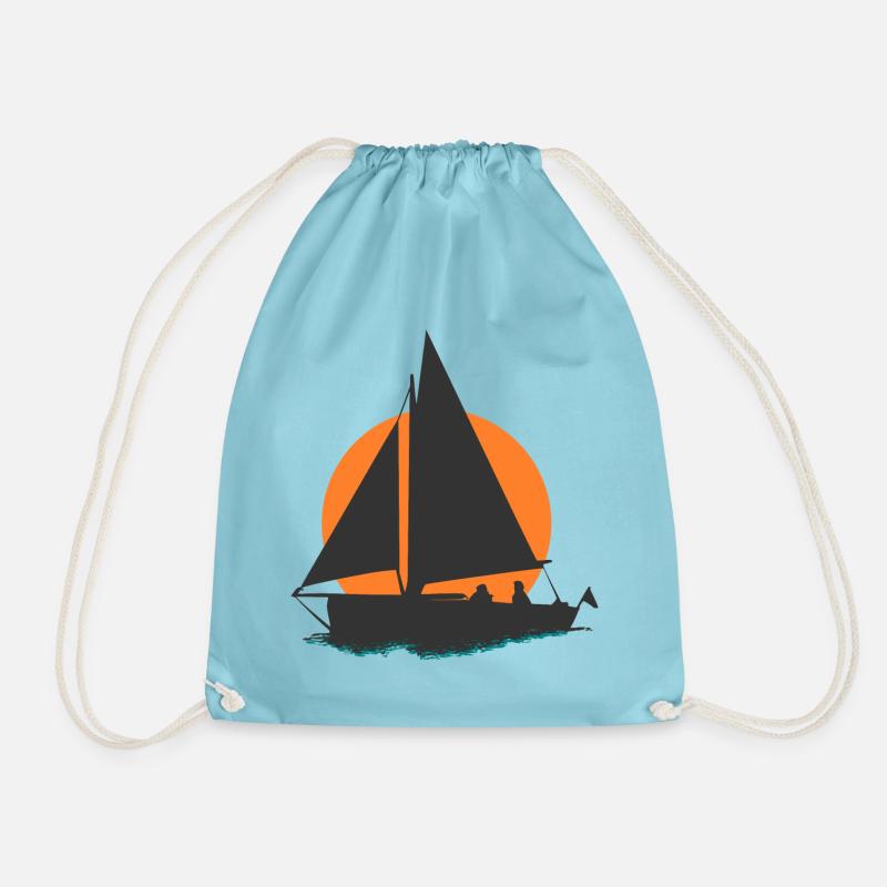 Segelboot - Turnbeutel - Aqua