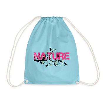 Nature en Rose Éclatante - Sac de sport léger - aqua - Devant