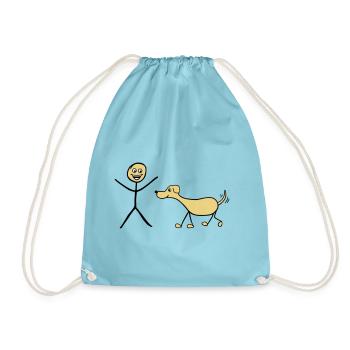 Ich und Hund - Turnbeutel - Aqua - Vorne