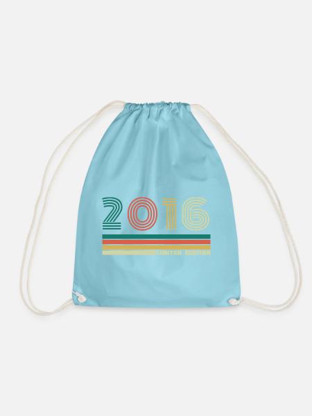 10 Jahre 2016 Vintage Retro Jubiläum - Turnbeutel - Aqua