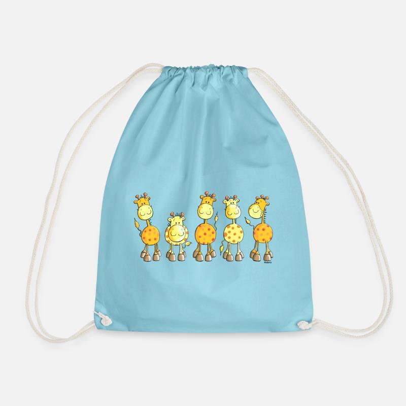Funny Giraffes - Giraffe - Turnbeutel - Aqua