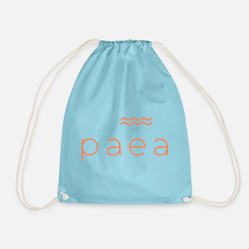 Vibrant Abstract Paparara Design - Drawstring Bag - aqua