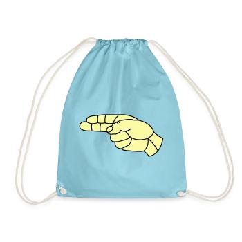 hand_pistole02 - Turnbeutel - Aqua - Vorne
