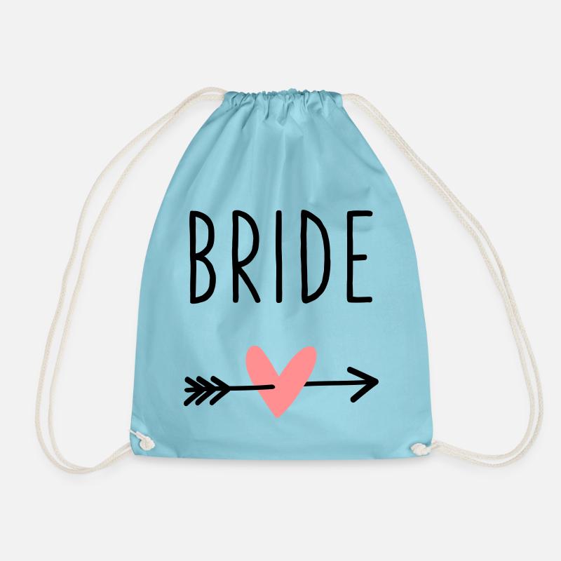 Bride Herz Amor Pfeil Junggesellenabschied - Turnbeutel - Aqua