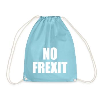 No frexit - Drawstring Bag - aqua - Front