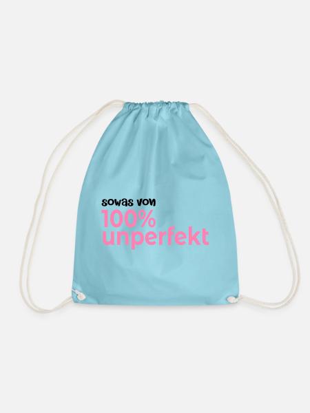 Hundert Prozent Unperfekt - Turnbeutel - Aqua