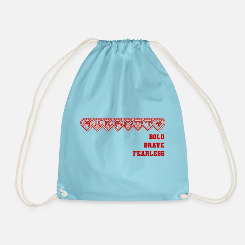 Mutige Ehrliche Herzensbindung Design, Statement - Turnbeutel - Aqua