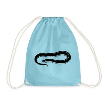 Aal angeln Geschenk für Nachtangler & Fischer  - Turnbeutel - Aqua - Vorne