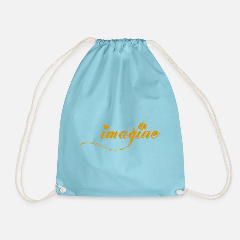 IMAGINE - Drawstring Bag - aqua