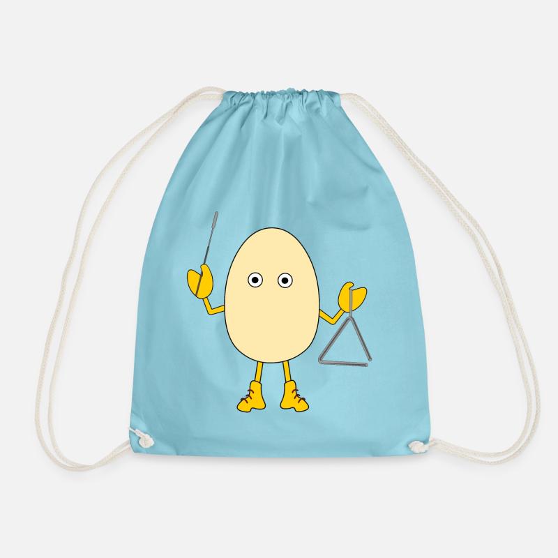 Triangle Egghead - Drawstring Bag - aqua