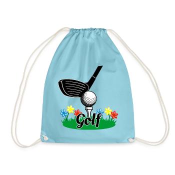 Golfschläger - Turnbeutel - Aqua - Vorne