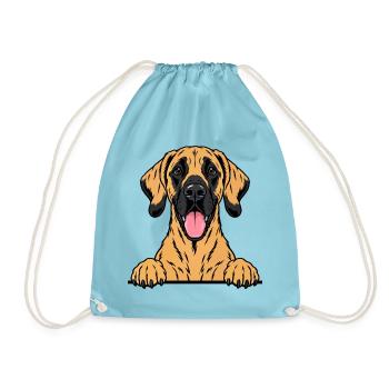 Deutsche Dogge - Turnbeutel - Aqua - Vorne