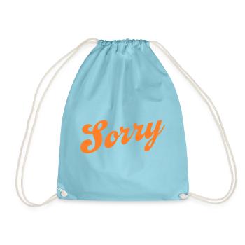 Désolé – Déclaration minimaliste - Sac de sport léger - aqua - Devant