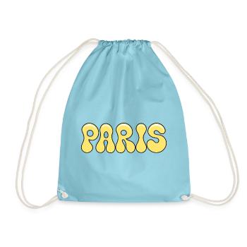 Retro Yellow Bubble Wetten - Turnbeutel - Aqua - Vorne