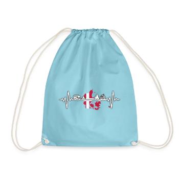 Dänemark Camping Denmark Camper Design - Drawstring Bag - aqua - Front