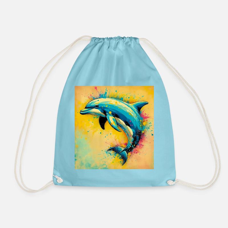 Delfin - Turnbeutel - Aqua