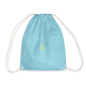 Yes Girl Smile Handzeichnung Gelb - Turnbeutel - Aqua - Vorne