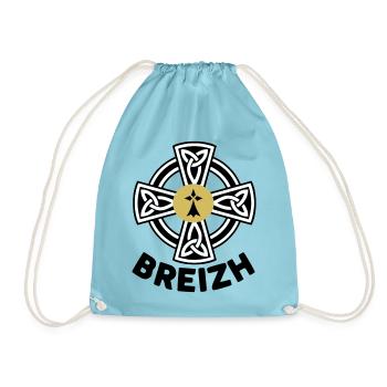 Breizh (Brittany) - Drawstring Bag - aqua - Front