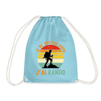 Retro Hike: I'm not available - Drawstring Bag - aqua - Front