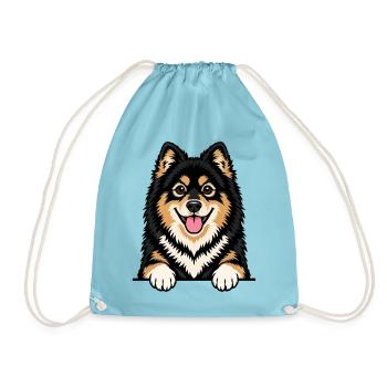 Finnischer Lapphund - Turnbeutel - Aqua - Vorne