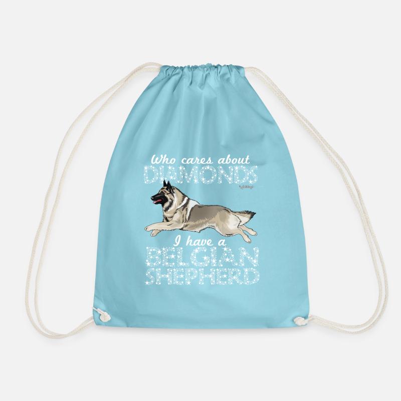 BelgianShep Diamonds3 - Turnbeutel - Aqua