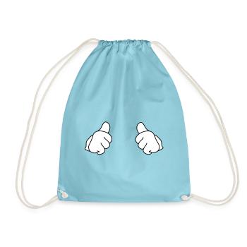 Daumen thumbs - Turnbeutel - Aqua - Vorne