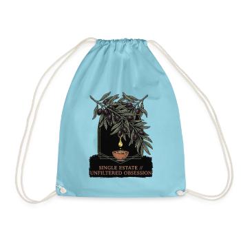 Oliven Öl Liebhaber - Turnbeutel - Aqua - Vorne