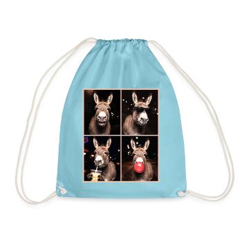 Donkey Esel - Turnbeutel - Aqua - Vorne