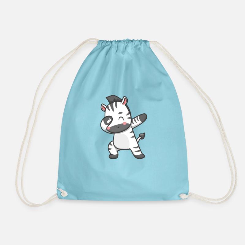Zebra - Turnbeutel - Aqua