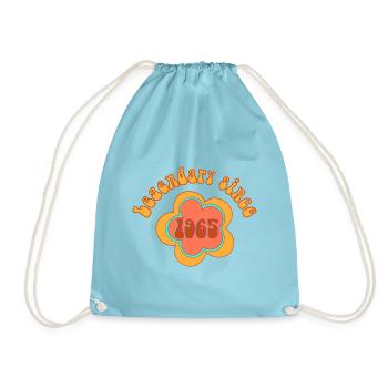 Légendaire depuis 1965 Anniversaire Fleur Rétro - Sac de sport léger - aqua - Devant