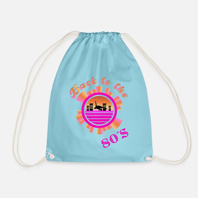 Back to 80's Breakdance - Drawstring Bag - aqua