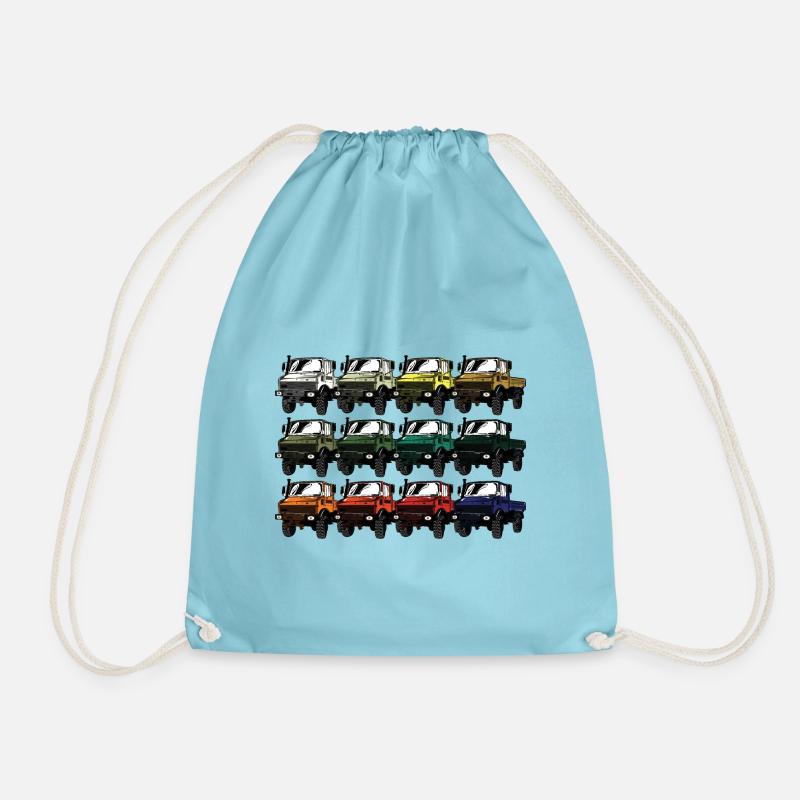 Farbpalette Unimog - Oldtimer - Regenbogen anders - Turnbeutel - Aqua