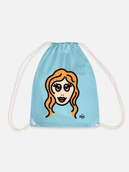 Virgo tall - Drawstring Bag - aqua