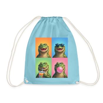 Alligatoren Alligator - Turnbeutel - Aqua - Vorne