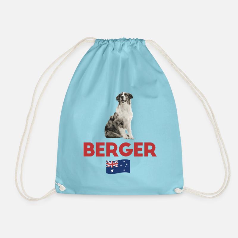 Australian Shepherd Hunderasse - Turnbeutel - Aqua