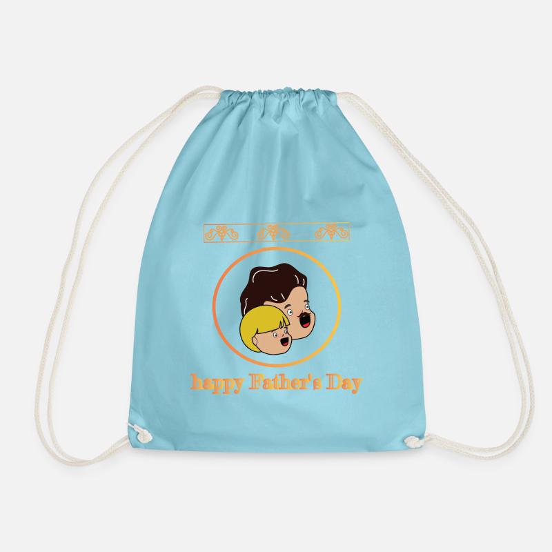 Happy Father's Day - Drawstring Bag - aqua