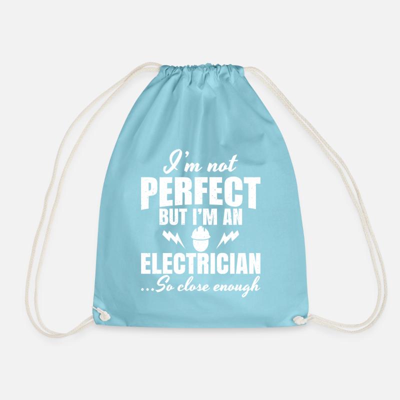 Ich bin nicht perfekt, aber ein Elektriker - Turnbeutel - Aqua