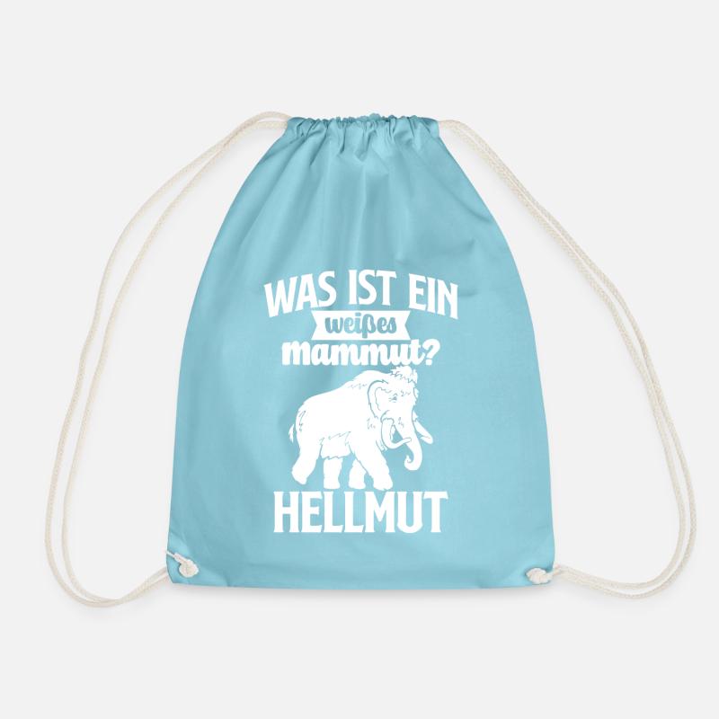 Was ist ein weißes Mammut - Hellmut! - Turnbeutel - Aqua
