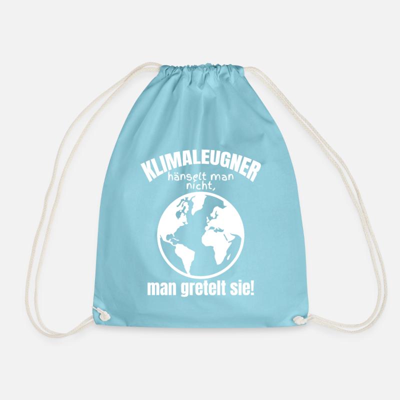 Klimaleugner Umweltschutz Naturschutz Geschenkidee - Turnbeutel - Aqua