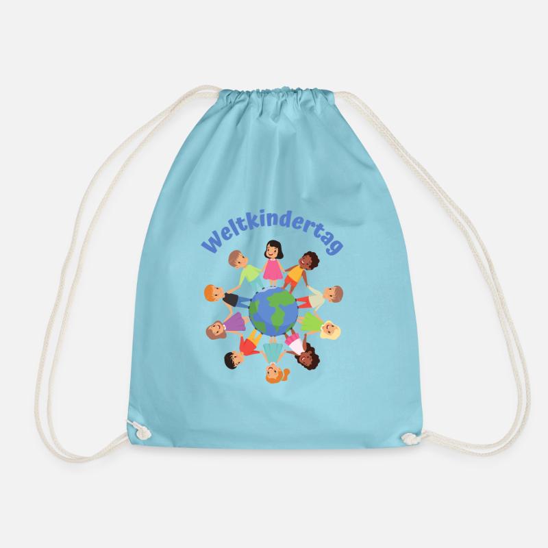 Weltkindertag - Turnbeutel - Aqua