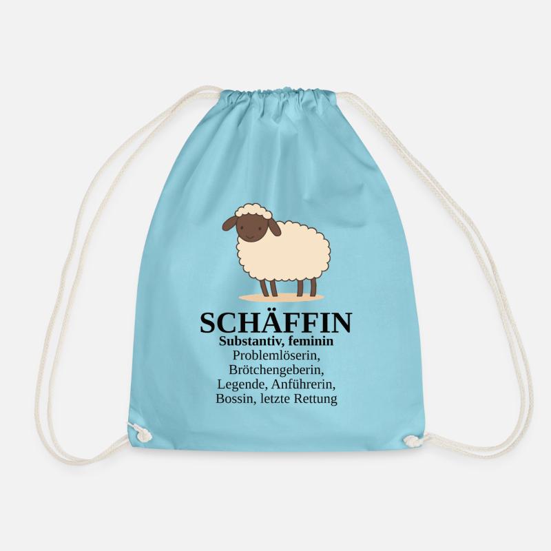 Schäffin Vorgesetzte Chef Schaf - Turnbeutel - Aqua