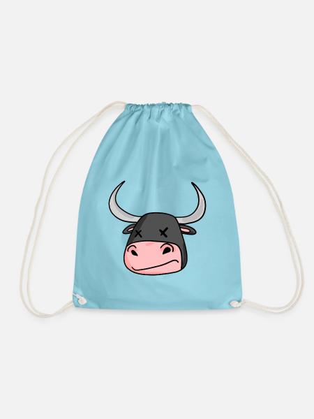 Bullen Kopf Stier - Turnbeutel - Aqua