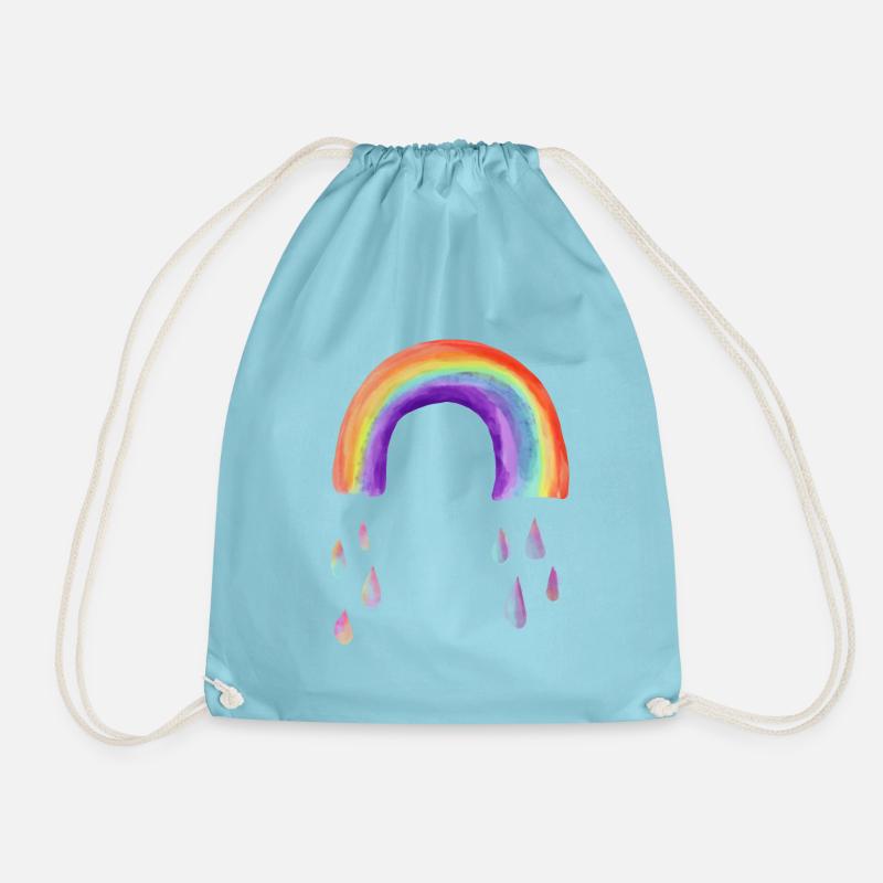 Rainbow - Drawstring Bag - aqua