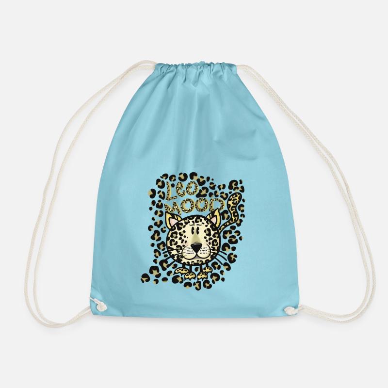 Leo Mood - Drawstring Bag - aqua
