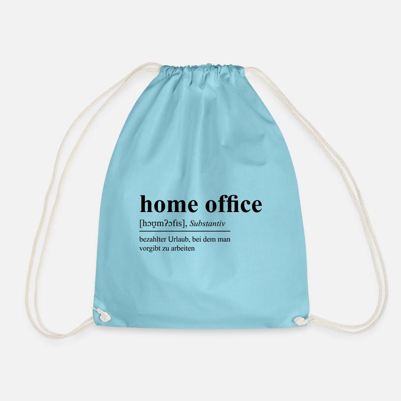 Homeoffice - Turnbeutel - Aqua