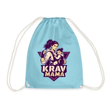 Krav Mama Kriegermama - Turnbeutel - Aqua - Vorne