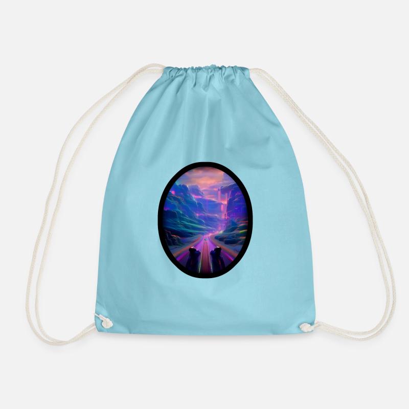 Seelenweg 03 - Drawstring Bag - aqua