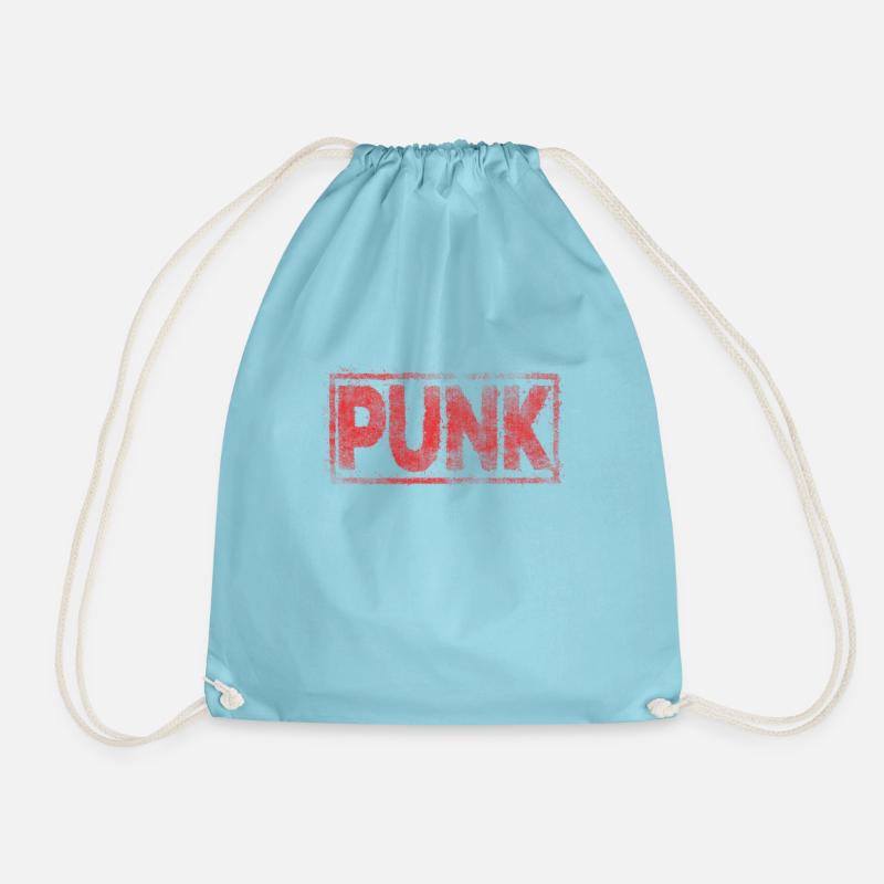 punk - Drawstring Bag - aqua