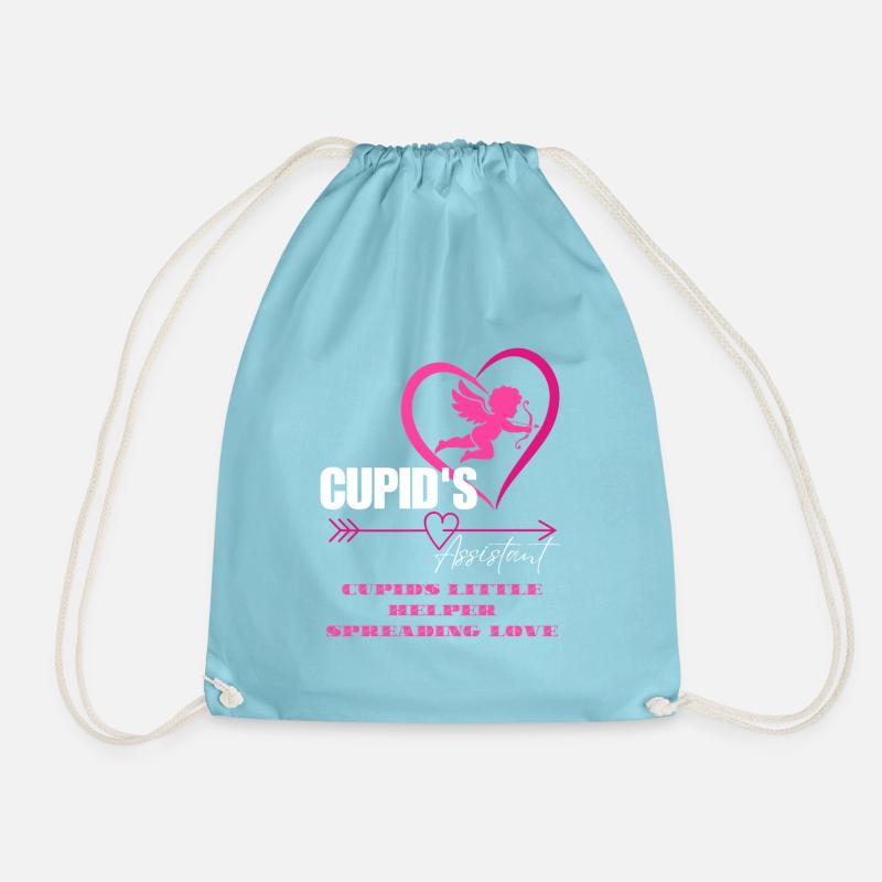 Amors Assistent Herz-Tee - Turnbeutel - Aqua